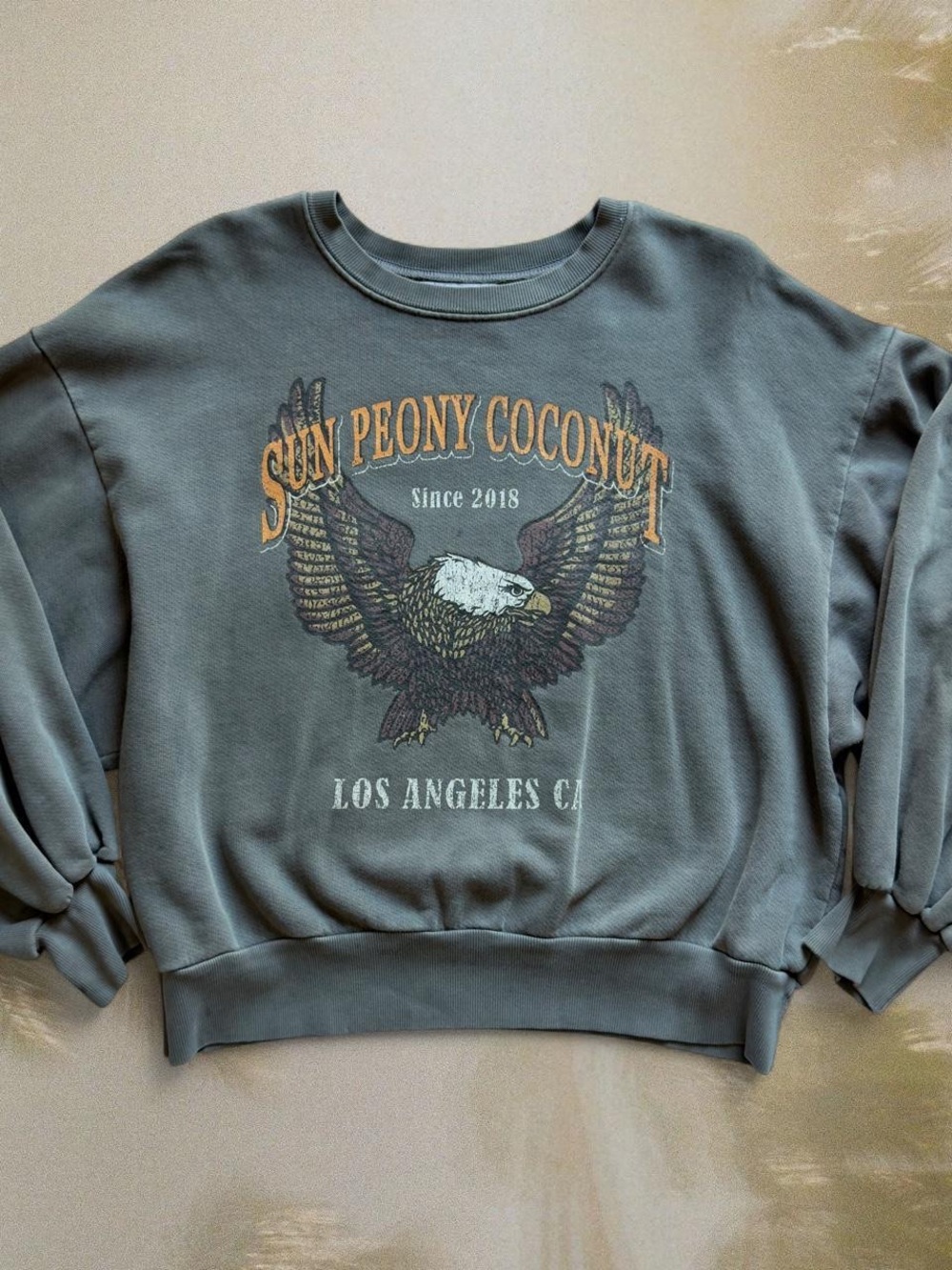 Sun Peony Coconut Graphic Sweatshirt